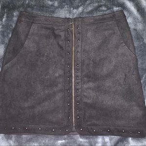 Black Swede mini skirt